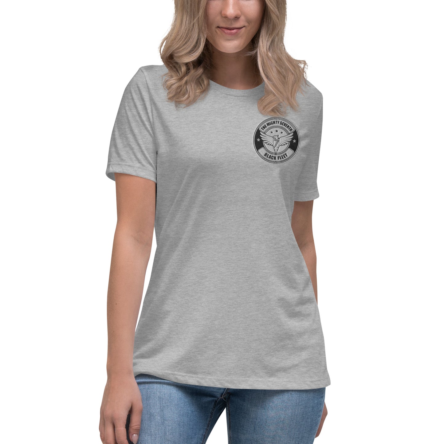 Women's Black Fleet Light Relaxed T-Shirt